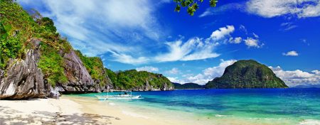 wild tropical beach panorama - tropical escape
