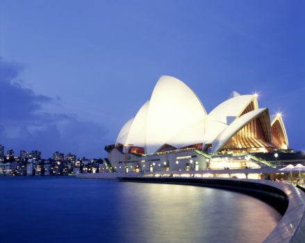 Australia, New South Wales, Sydney, Opera House, night
