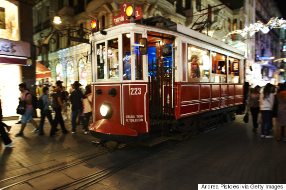 Tram from Tunel area, Istanbul