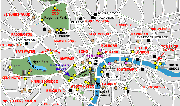 بالصور تعرف على خريطة لندن السياحية سفاري نت